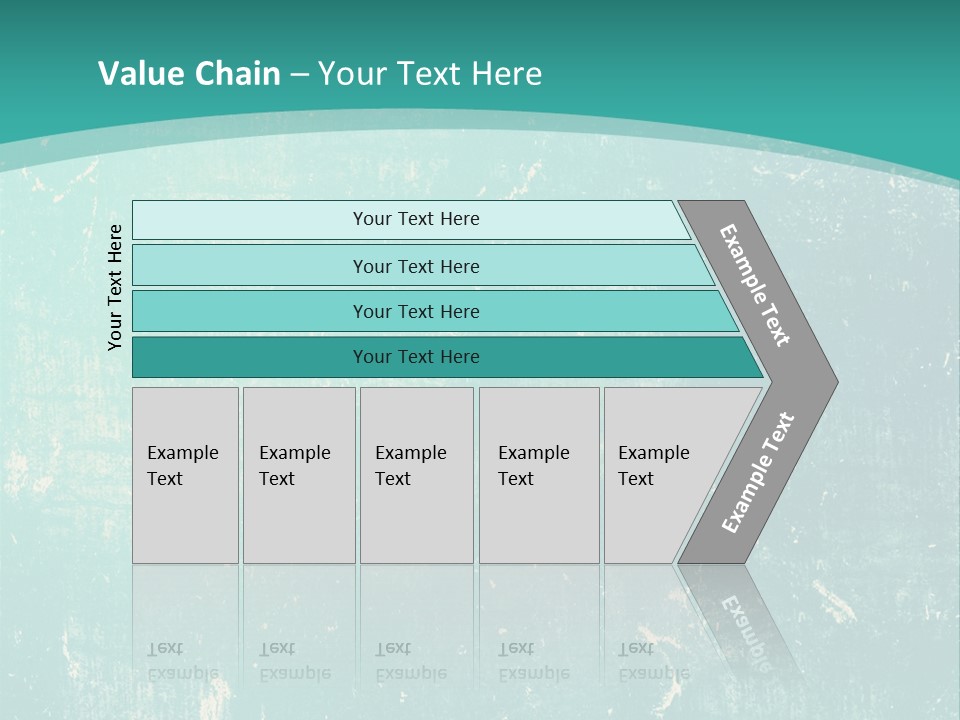 A Blue And Green Background With A Grungy Texture PowerPoint Template