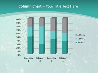 A Blue And Green Background With A Grungy Texture PowerPoint Template