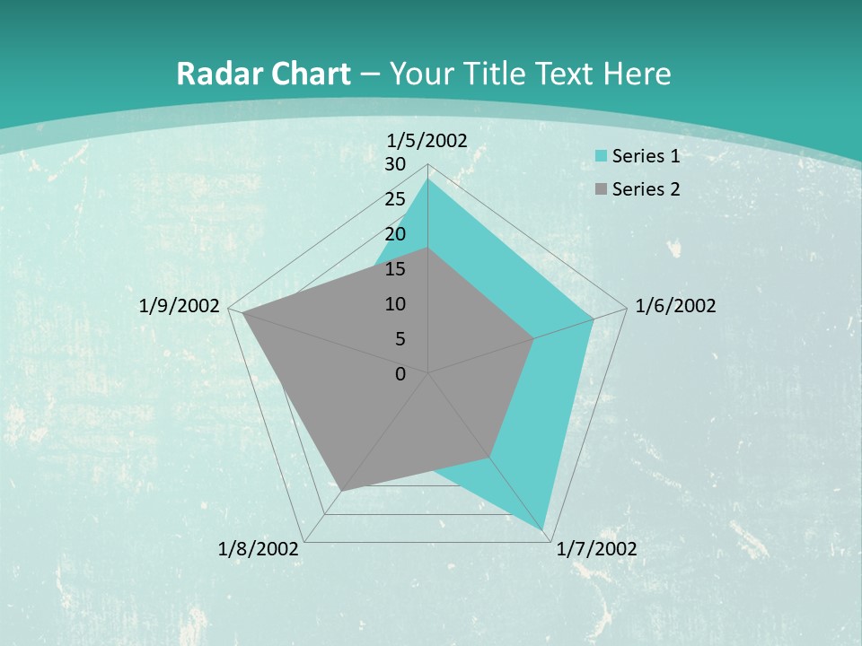A Blue And Green Background With A Grungy Texture PowerPoint Template
