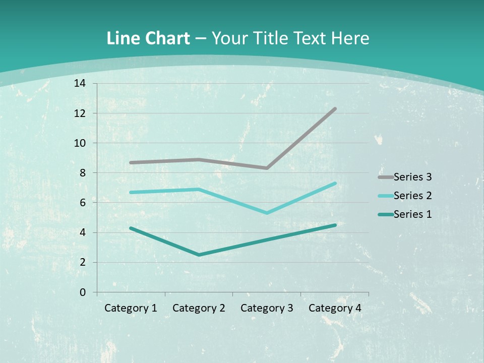A Blue And Green Background With A Grungy Texture PowerPoint Template