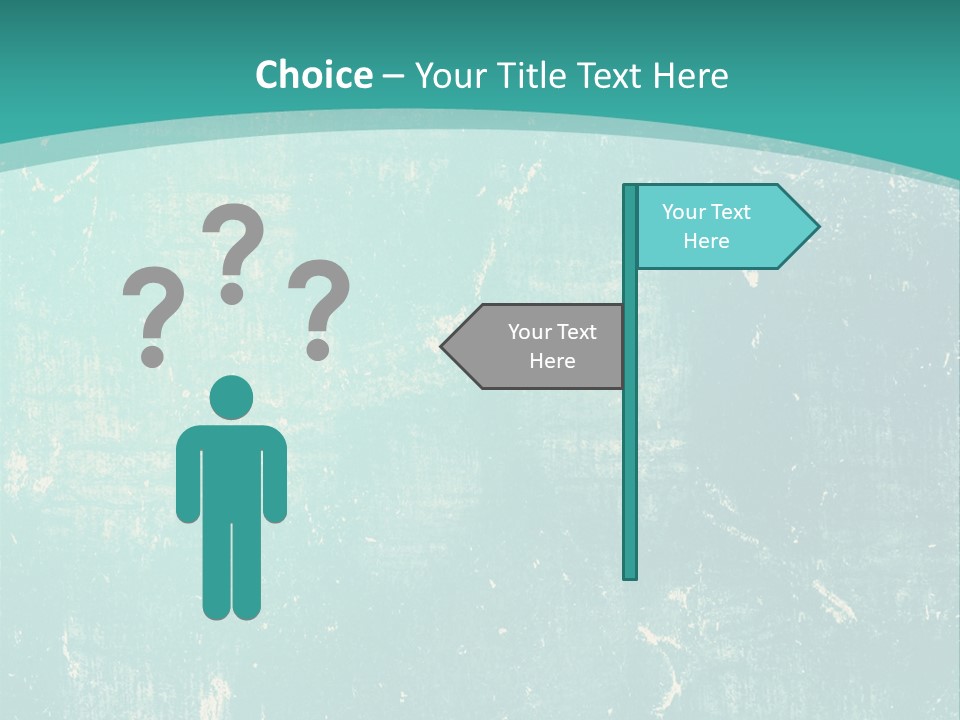 A Blue And Green Background With A Grungy Texture PowerPoint Template