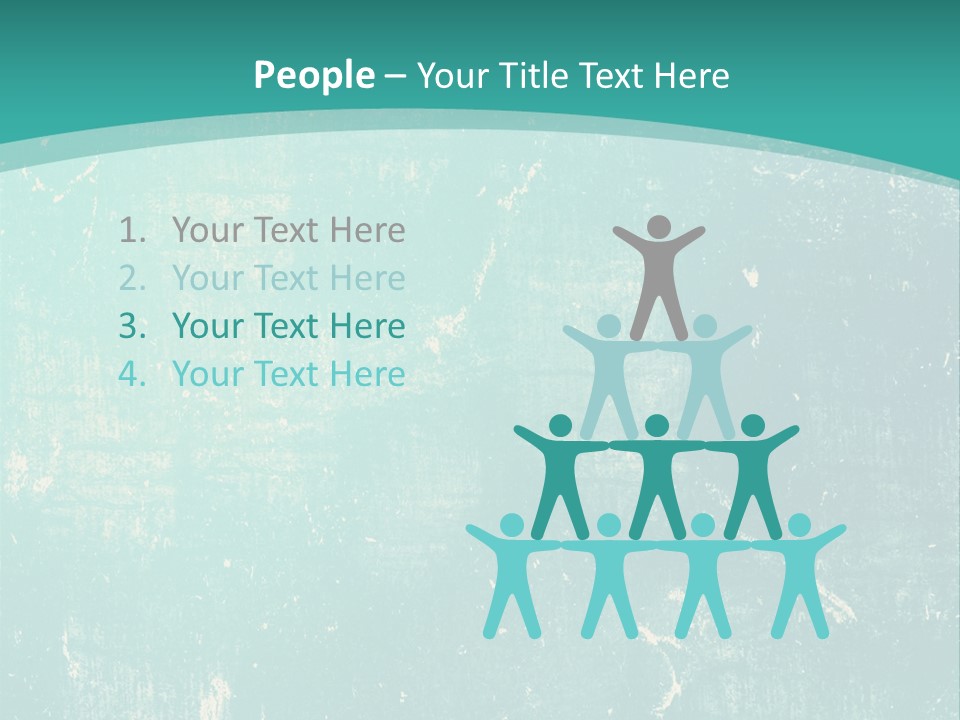 A Blue And Green Background With A Grungy Texture PowerPoint Template