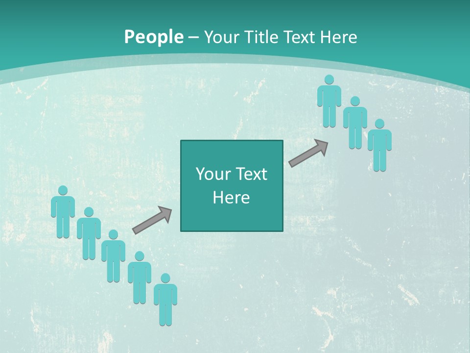 A Blue And Green Background With A Grungy Texture PowerPoint Template