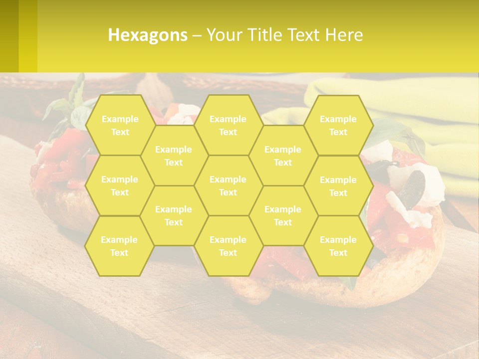 A Wooden Cutting Board Topped With Pizzas Covered In Toppings PowerPoint Template