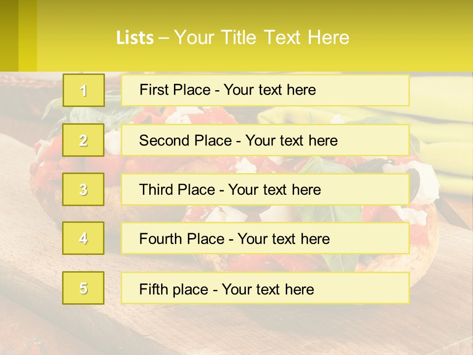 A Wooden Cutting Board Topped With Pizzas Covered In Toppings PowerPoint Template