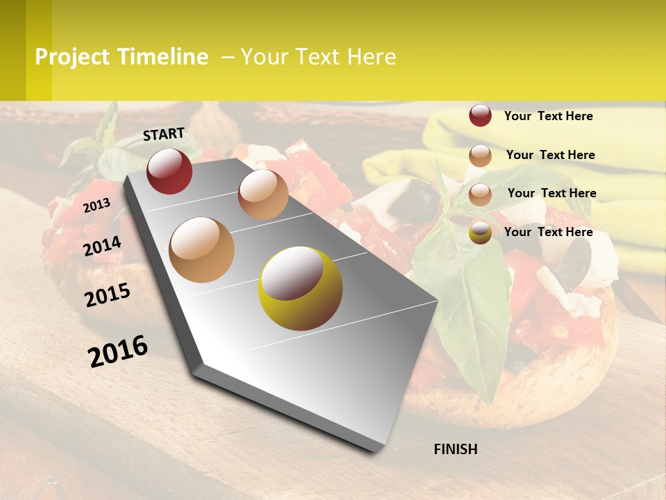 A Wooden Cutting Board Topped With Pizzas Covered In Toppings PowerPoint Template