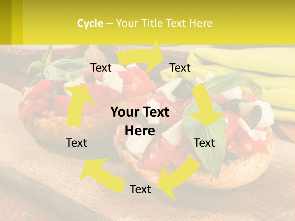 A Wooden Cutting Board Topped With Pizzas Covered In Toppings PowerPoint Template