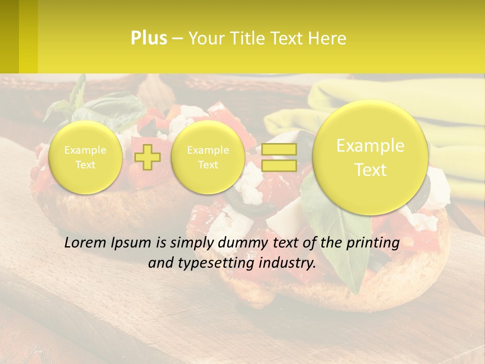 A Wooden Cutting Board Topped With Pizzas Covered In Toppings PowerPoint Template