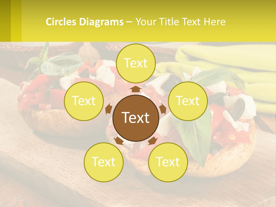 A Wooden Cutting Board Topped With Pizzas Covered In Toppings PowerPoint Template