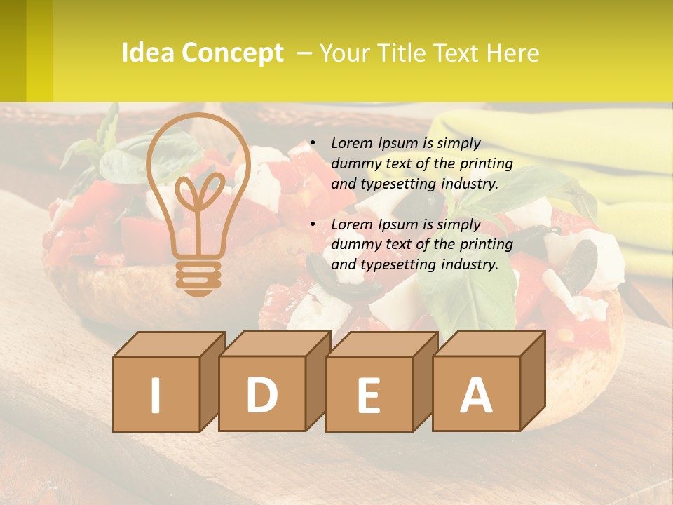 A Wooden Cutting Board Topped With Pizzas Covered In Toppings PowerPoint Template