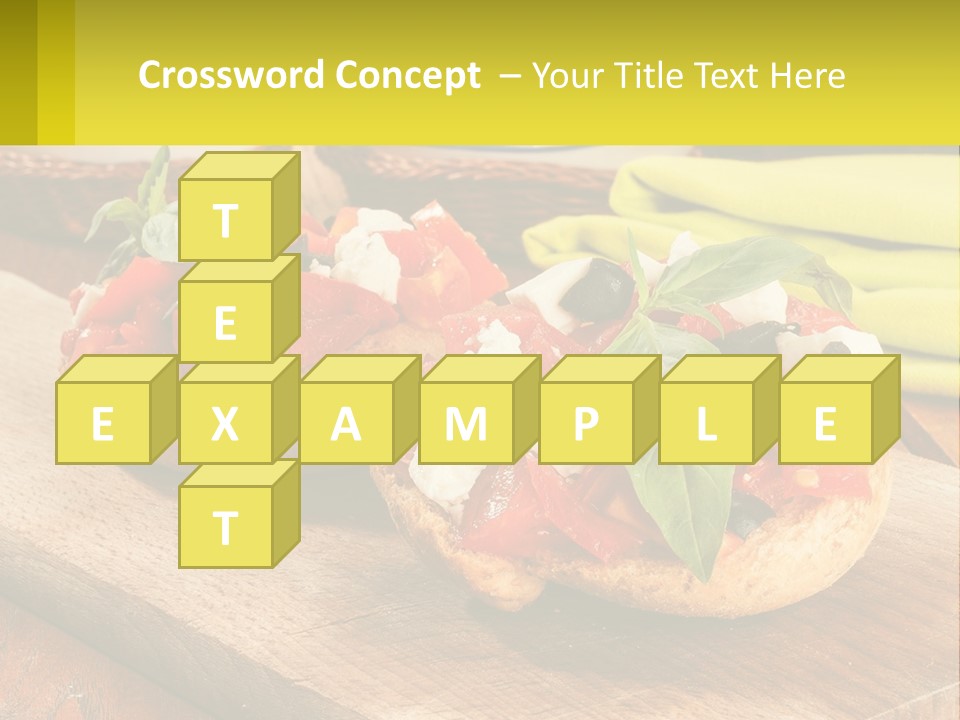 A Wooden Cutting Board Topped With Pizzas Covered In Toppings PowerPoint Template