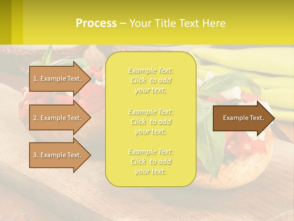 A Wooden Cutting Board Topped With Pizzas Covered In Toppings PowerPoint Template