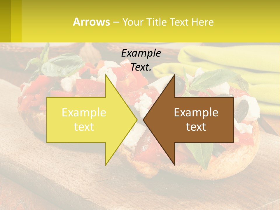 A Wooden Cutting Board Topped With Pizzas Covered In Toppings PowerPoint Template