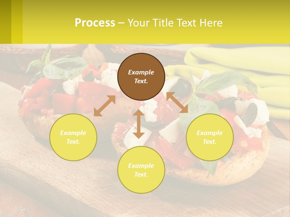 A Wooden Cutting Board Topped With Pizzas Covered In Toppings PowerPoint Template