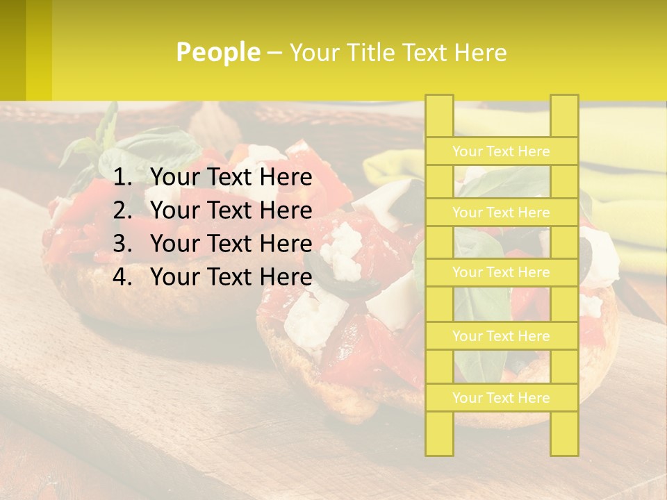 A Wooden Cutting Board Topped With Pizzas Covered In Toppings PowerPoint Template