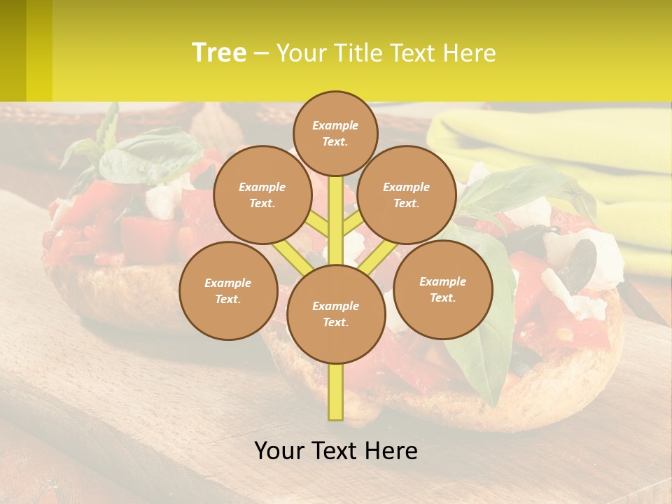 A Wooden Cutting Board Topped With Pizzas Covered In Toppings PowerPoint Template