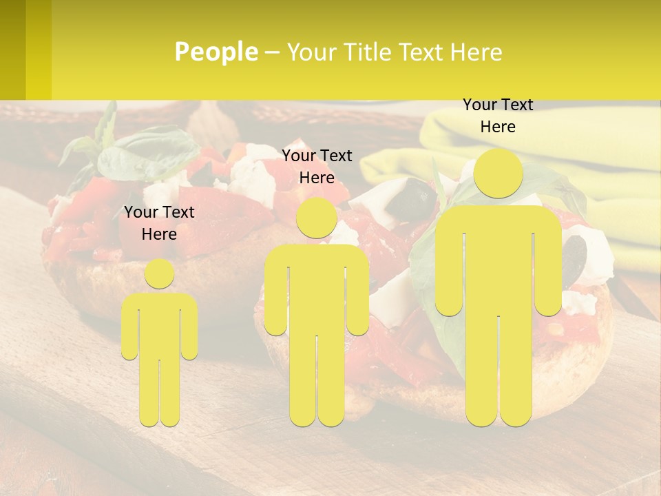 A Wooden Cutting Board Topped With Pizzas Covered In Toppings PowerPoint Template