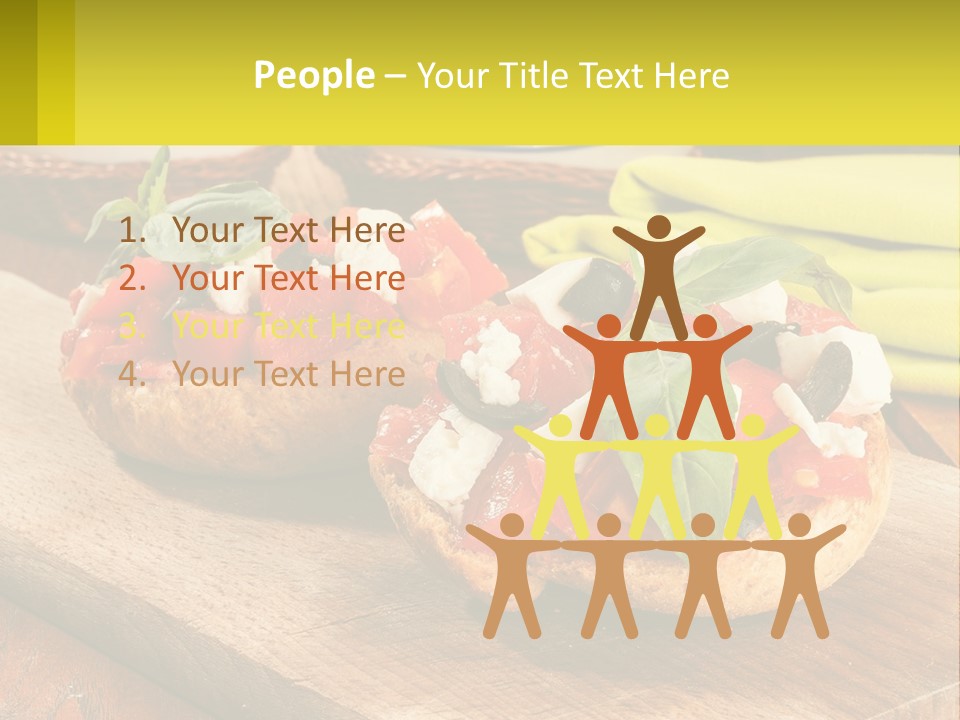 A Wooden Cutting Board Topped With Pizzas Covered In Toppings PowerPoint Template