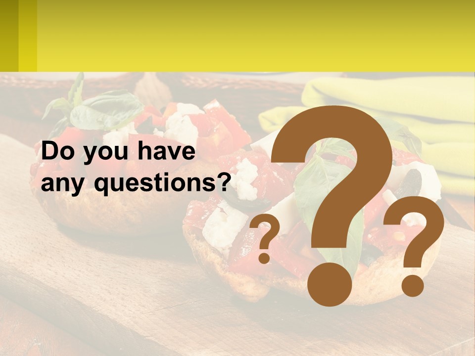 A Wooden Cutting Board Topped With Pizzas Covered In Toppings PowerPoint Template