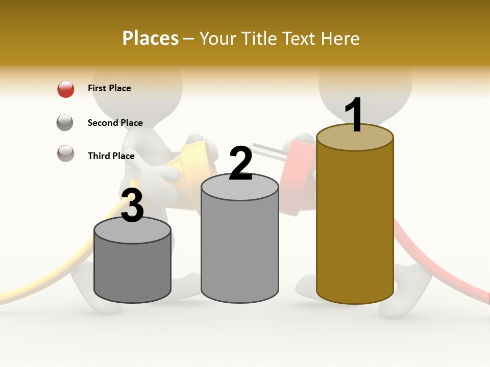 Two People With A Red And Yellow Hose Connected To Each Other PowerPoint Template