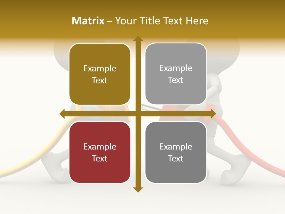 Two People With A Red And Yellow Hose Connected To Each Other PowerPoint Template