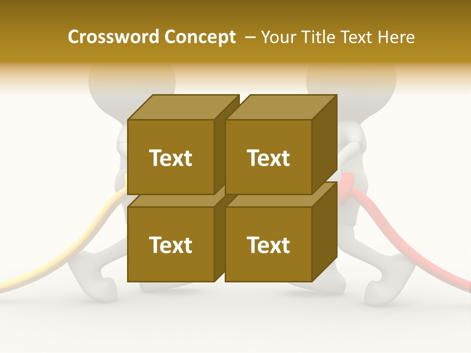 Two People With A Red And Yellow Hose Connected To Each Other PowerPoint Template