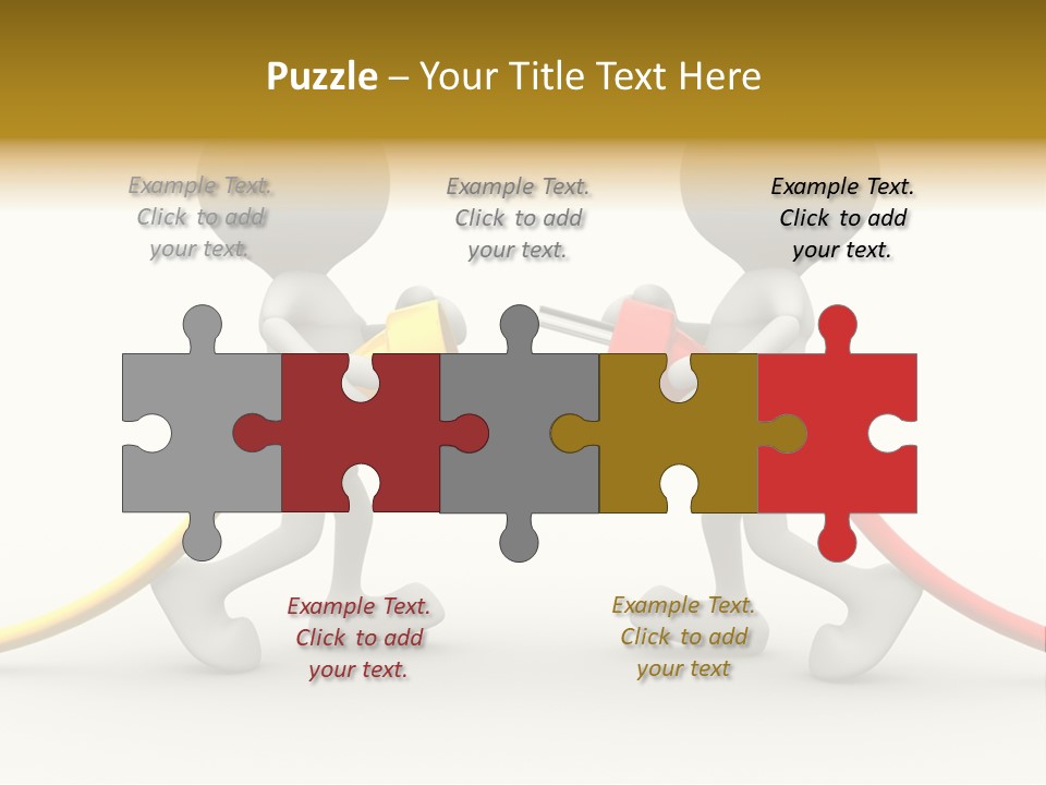 Two People With A Red And Yellow Hose Connected To Each Other PowerPoint Template