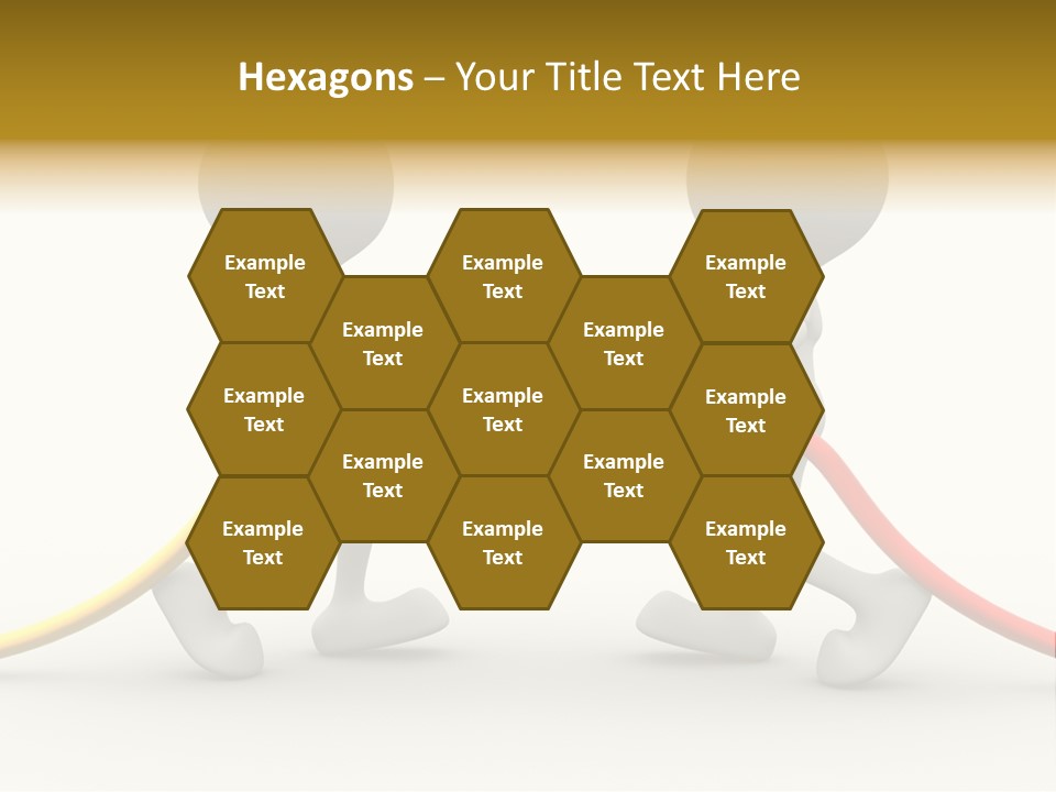 Two People With A Red And Yellow Hose Connected To Each Other PowerPoint Template