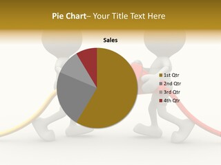 Two People With A Red And Yellow Hose Connected To Each Other PowerPoint Template