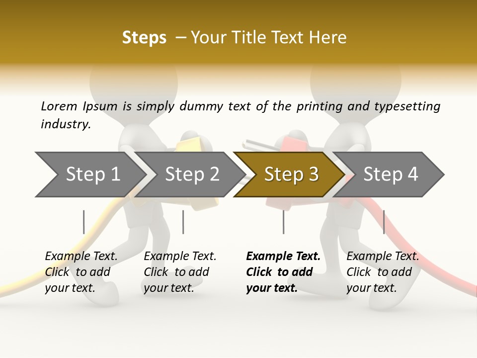 Two People With A Red And Yellow Hose Connected To Each Other PowerPoint Template