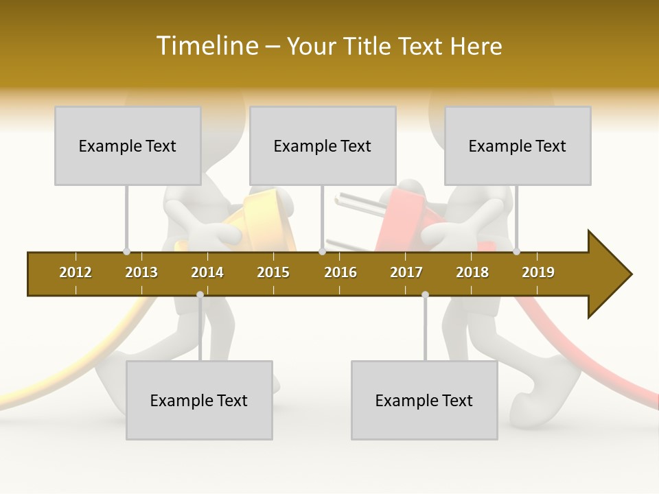 Two People With A Red And Yellow Hose Connected To Each Other PowerPoint Template