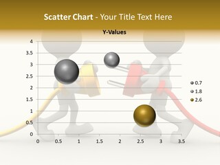 Two People With A Red And Yellow Hose Connected To Each Other PowerPoint Template