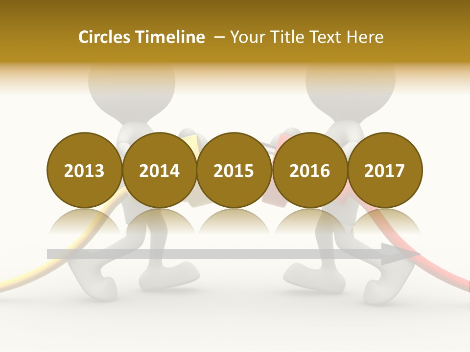 Two People With A Red And Yellow Hose Connected To Each Other PowerPoint Template