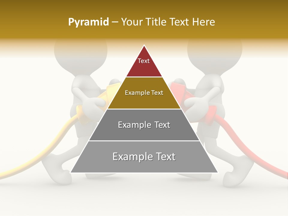 Two People With A Red And Yellow Hose Connected To Each Other PowerPoint Template