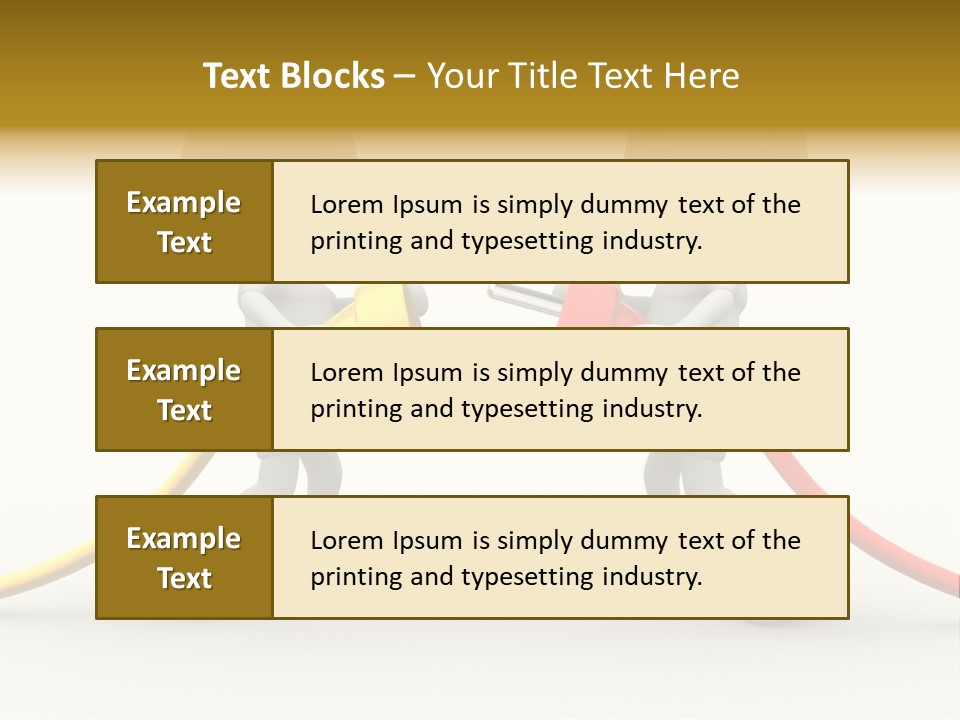 Two People With A Red And Yellow Hose Connected To Each Other PowerPoint Template
