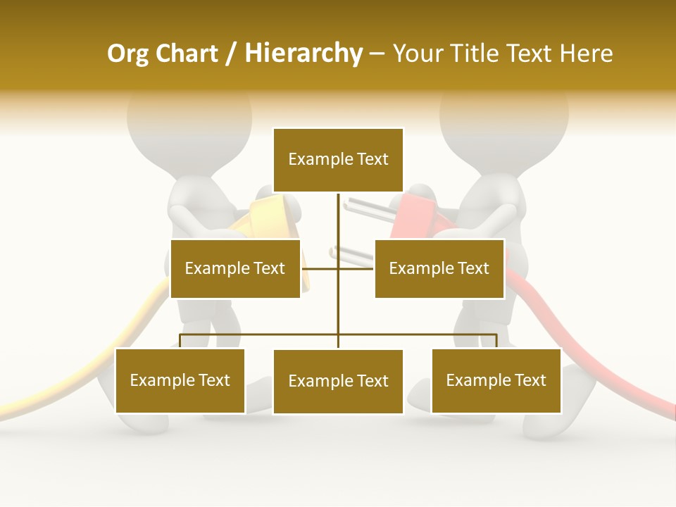 Two People With A Red And Yellow Hose Connected To Each Other PowerPoint Template