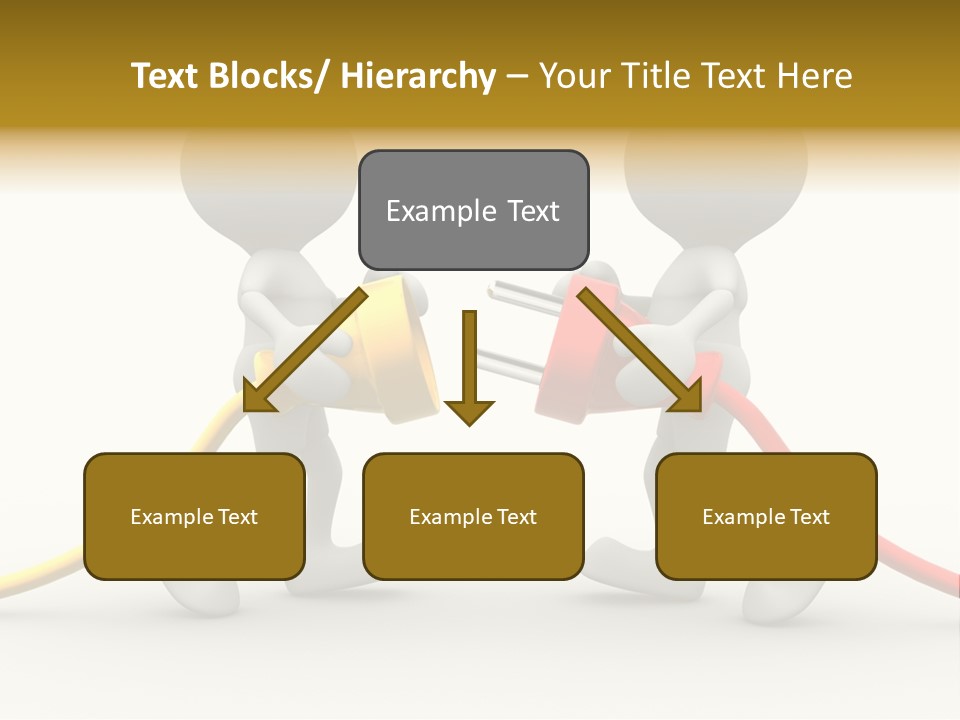 Two People With A Red And Yellow Hose Connected To Each Other PowerPoint Template