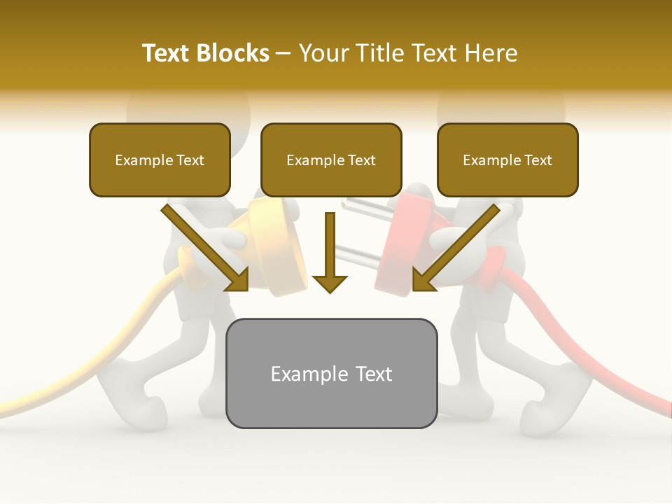 Two People With A Red And Yellow Hose Connected To Each Other PowerPoint Template
