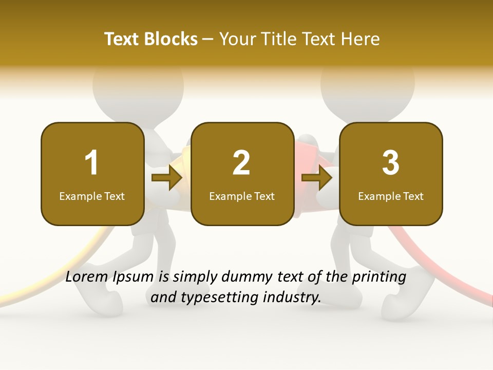 Two People With A Red And Yellow Hose Connected To Each Other PowerPoint Template