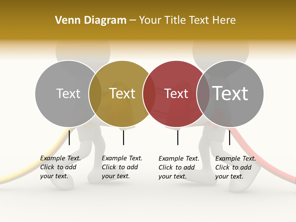 Two People With A Red And Yellow Hose Connected To Each Other PowerPoint Template