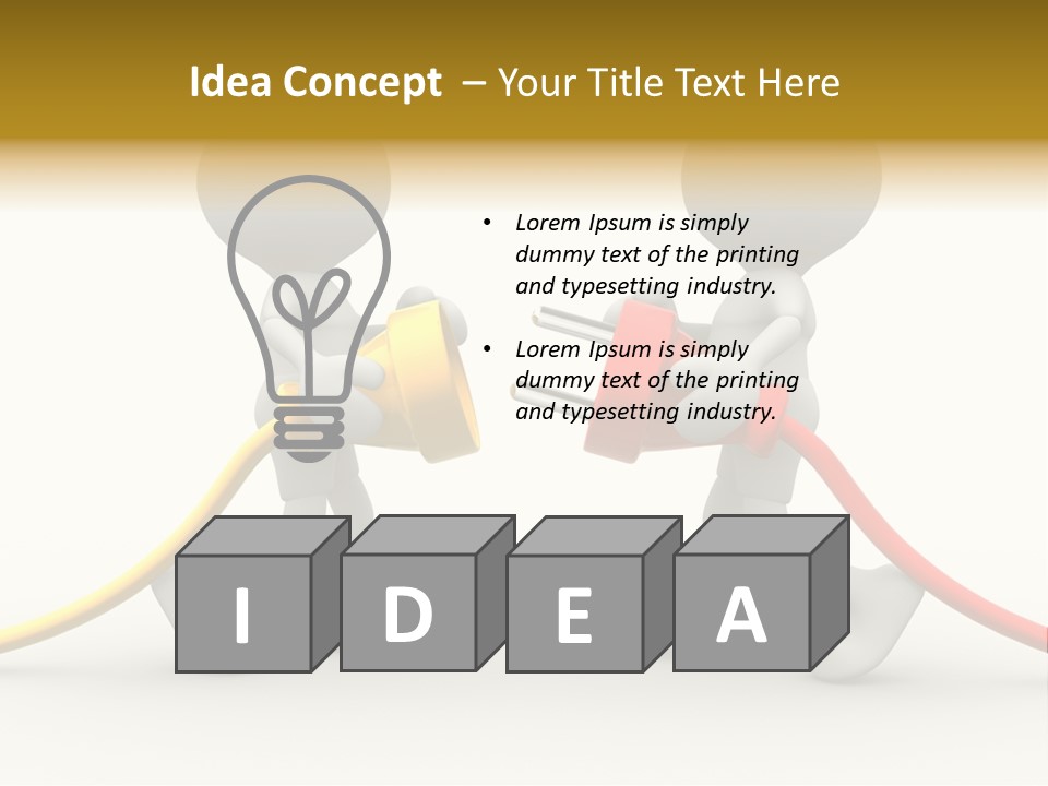 Two People With A Red And Yellow Hose Connected To Each Other PowerPoint Template