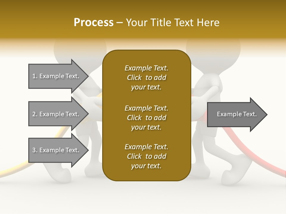 Two People With A Red And Yellow Hose Connected To Each Other PowerPoint Template