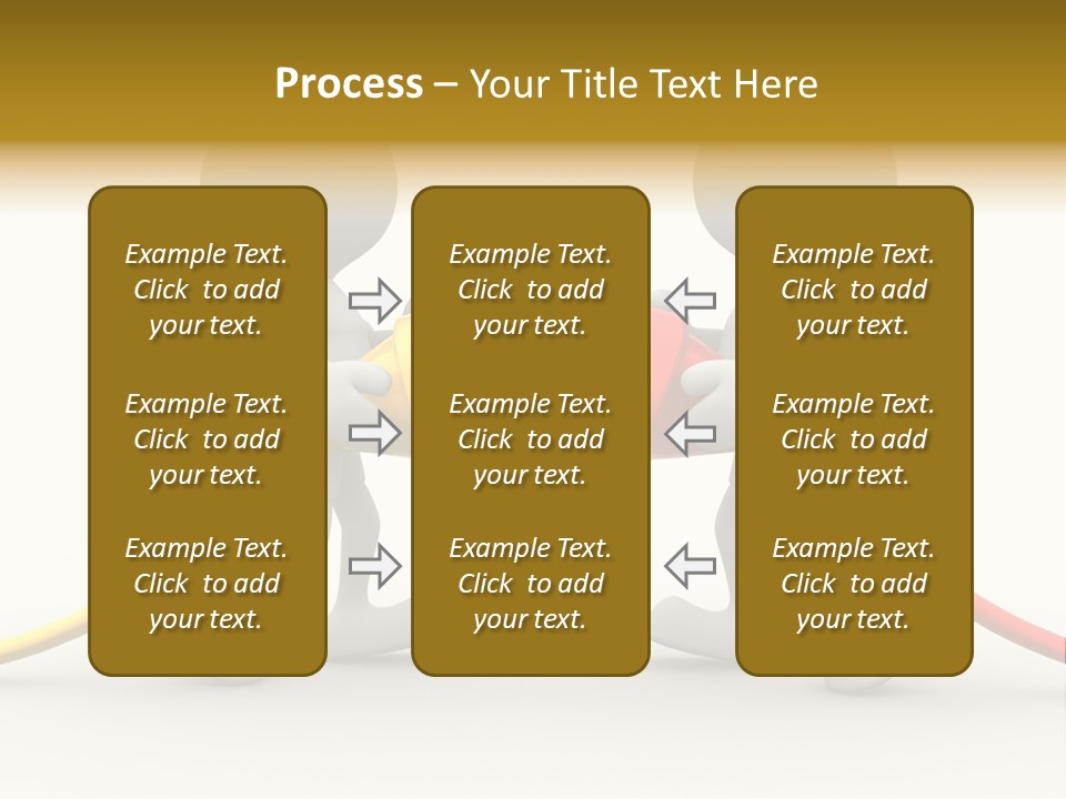 Two People With A Red And Yellow Hose Connected To Each Other PowerPoint Template