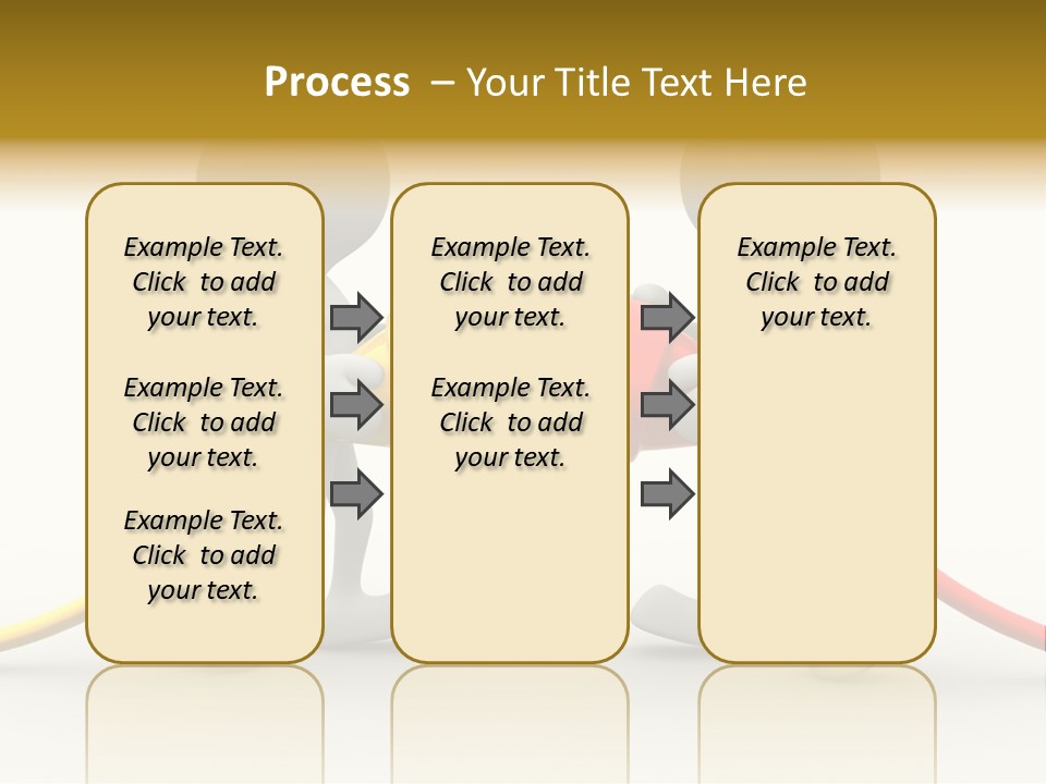Two People With A Red And Yellow Hose Connected To Each Other PowerPoint Template