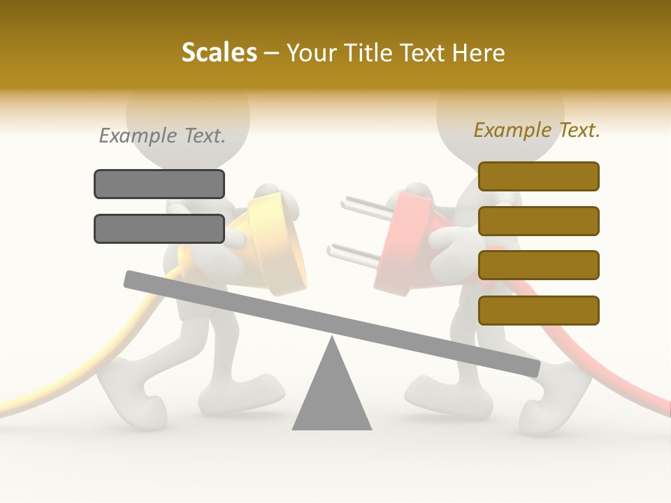 Two People With A Red And Yellow Hose Connected To Each Other PowerPoint Template