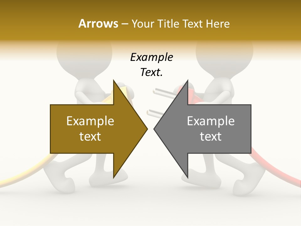 Two People With A Red And Yellow Hose Connected To Each Other PowerPoint Template