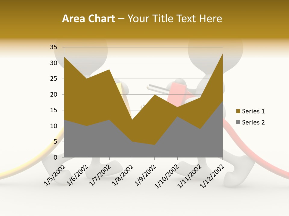 Two People With A Red And Yellow Hose Connected To Each Other PowerPoint Template
