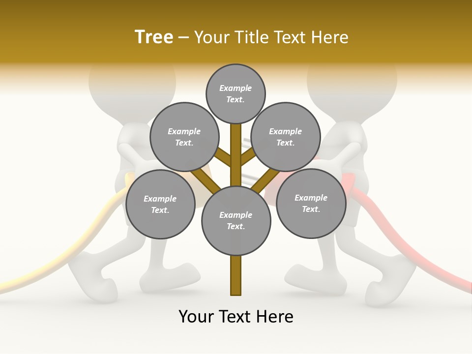 Two People With A Red And Yellow Hose Connected To Each Other PowerPoint Template