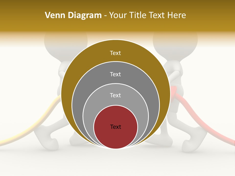 Two People With A Red And Yellow Hose Connected To Each Other PowerPoint Template