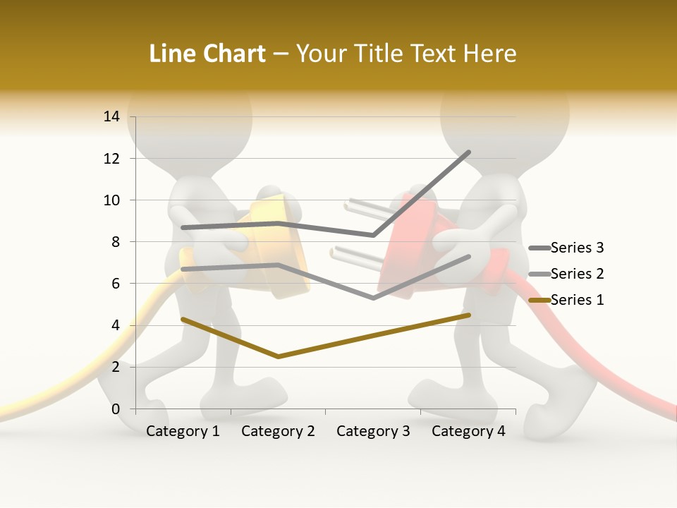 Two People With A Red And Yellow Hose Connected To Each Other PowerPoint Template